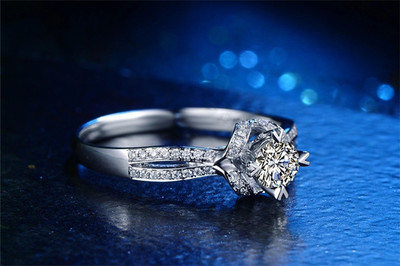 恒久之星白18K金85分結婚定制鉆石戒指 銘刻一生摯愛的璀璨信物